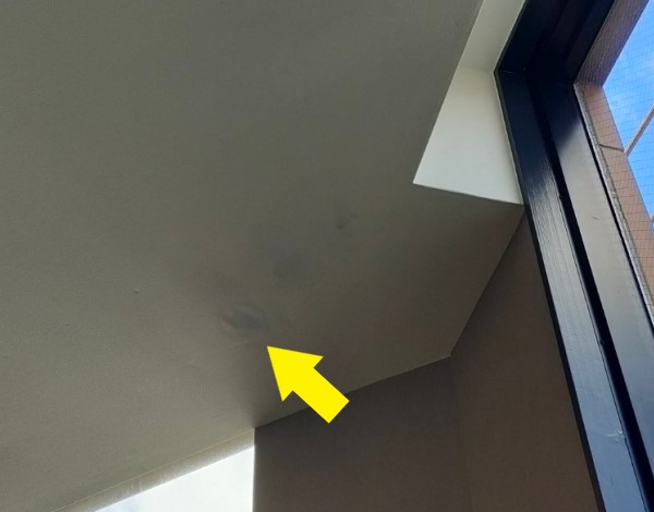 店舗の天井が雨漏り　クロス浮き